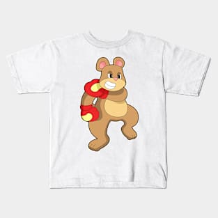 Bear at Boxing with Boxing gloves Kids T-Shirt